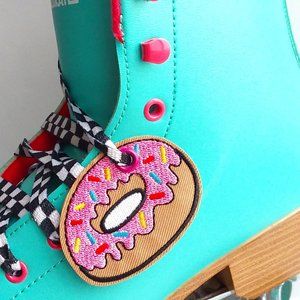 4/$20 Glazed Donut food roller skate patch shoelace accessory charm